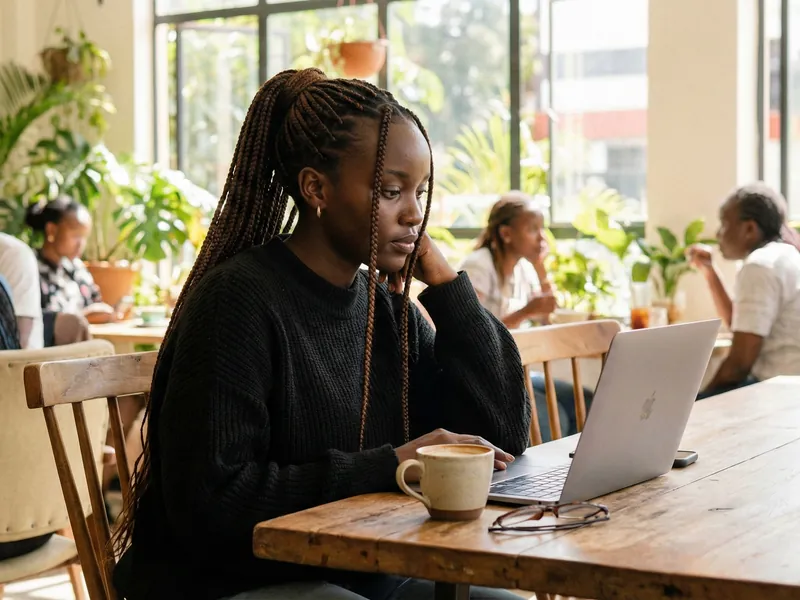 Professional working with AI tools